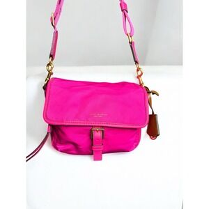 TORY BURCH Hot Pink Perry Nylon Flap Camera Shoulder Crossbody Bag Girly